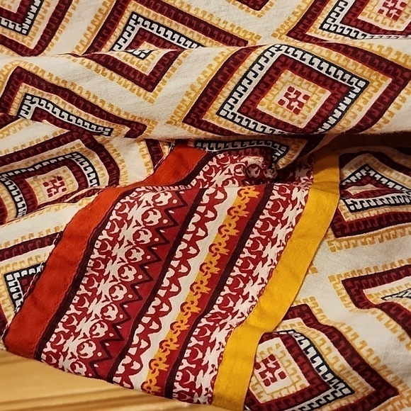 Lucky Brand light weight cotton top medium 3/4 sleeve diamond print - Picture 5 of 5